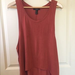Burnt orange flowy tank